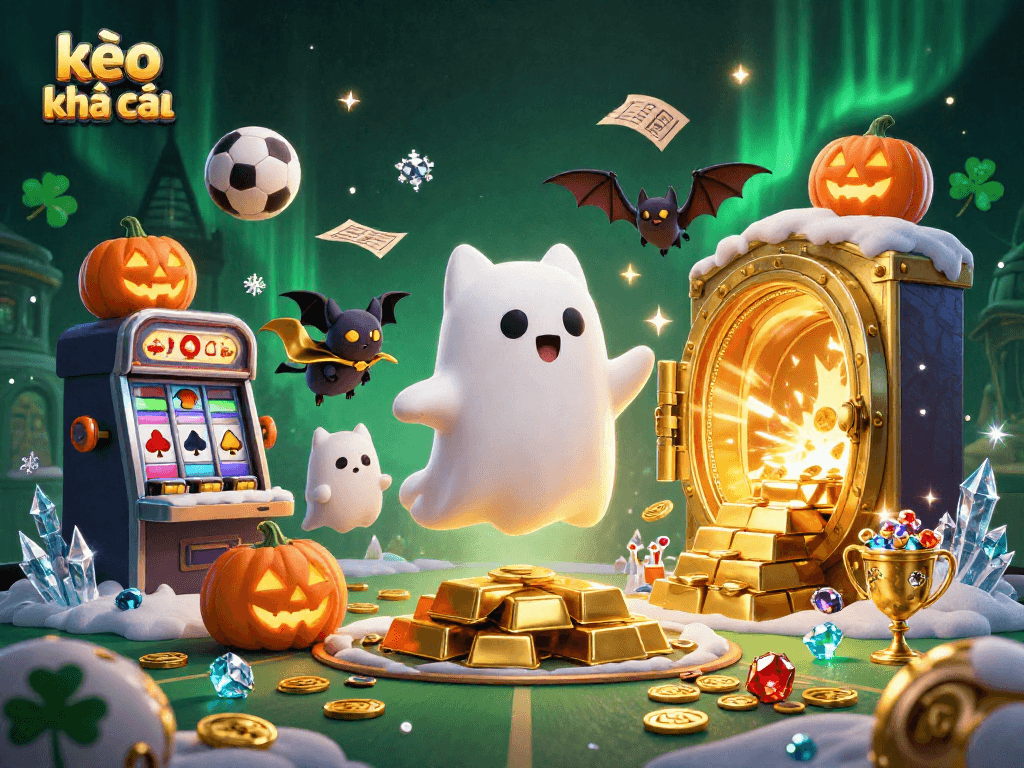 Experience thrilling sports betting with kèo nhà cái in an enchanting 3D casino scene.