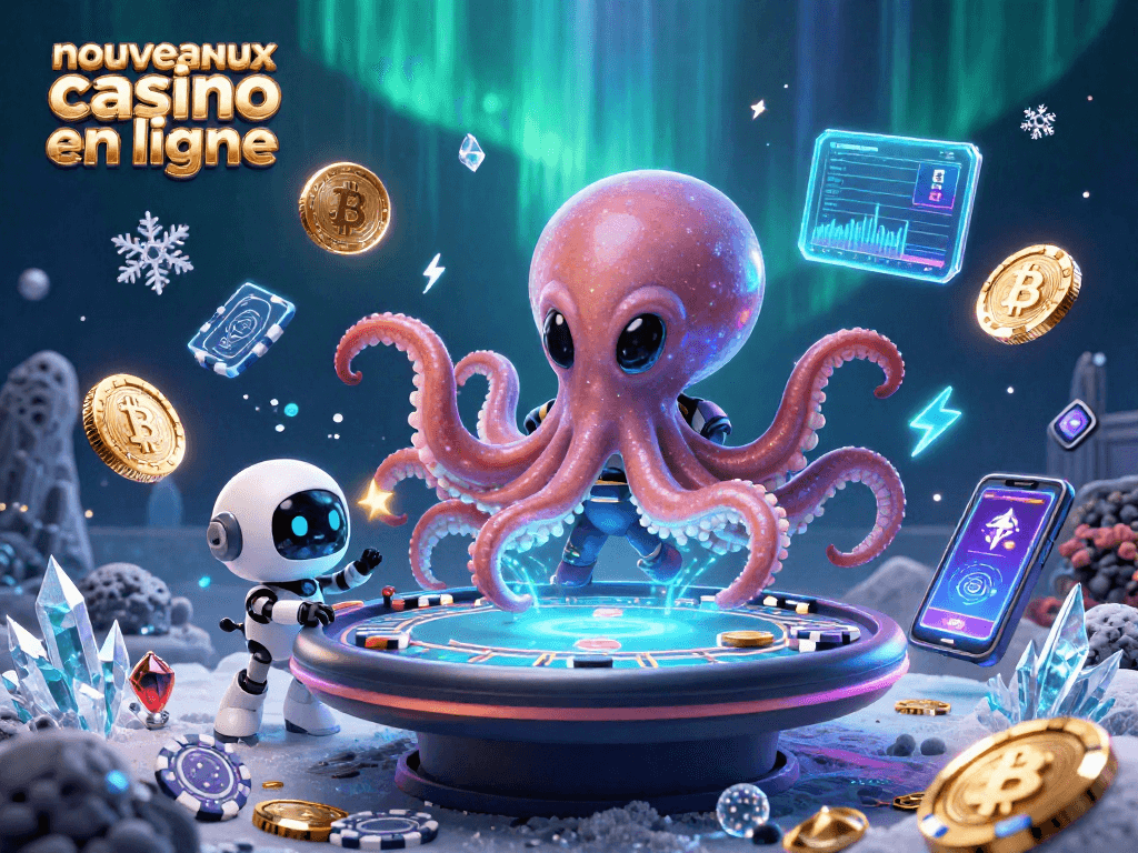 Jouez sur les nouveaux casinos en ligne avec un octopus alien et des jetons en orbite fascinante.