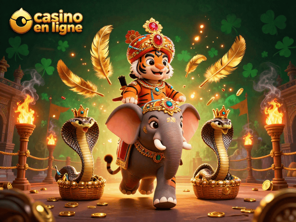 Gagnez au casino en ligne avec l'éléphant précieux et le tigre maharaja dans une ambiance dynamique