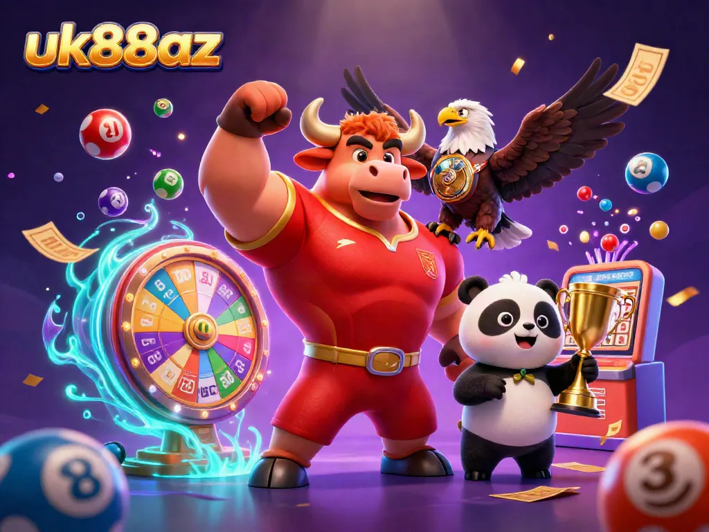 Engage in winning strategies at uk88az with lively characters celebrating a jackpot atmosphere.