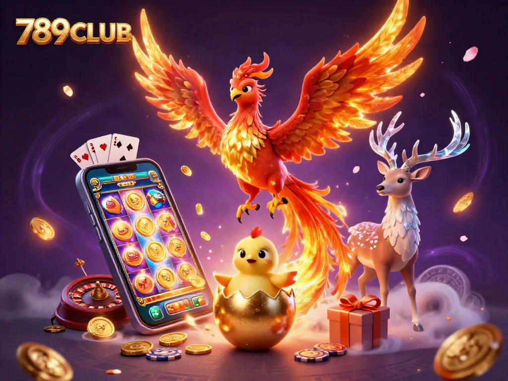 Spin to win at 789CLUB with vibrant visuals featuring slot games and captivating characters.