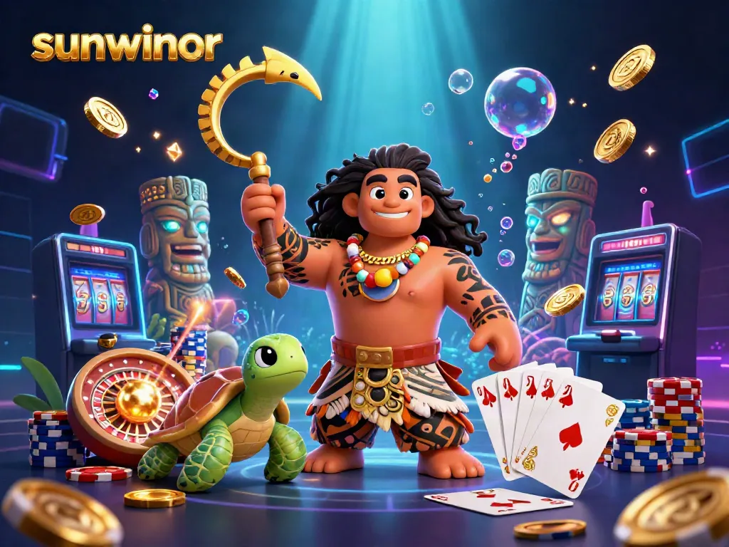 Experience immersive gameplay with sunwinor's vibrant casino elements and captivating characters.