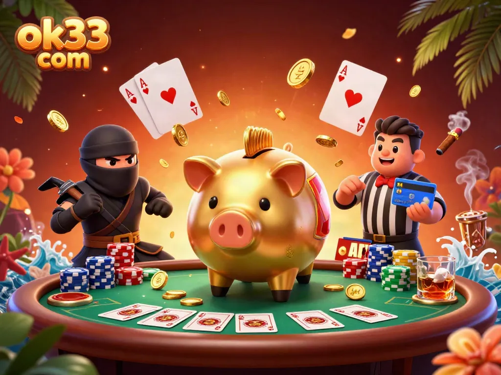 Experience the thrill of poker with ok33 com characters in dynamic 3D action.