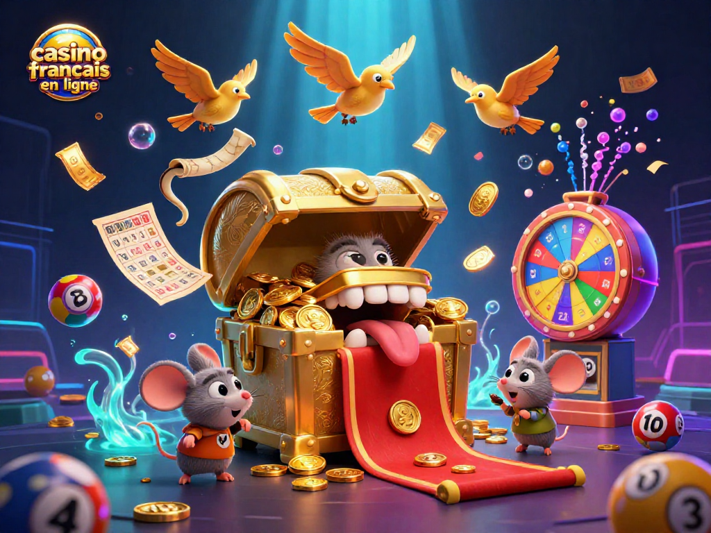 Explorez un casino français en ligne captivant avec des trésors brillants et des jeux colorés animés.