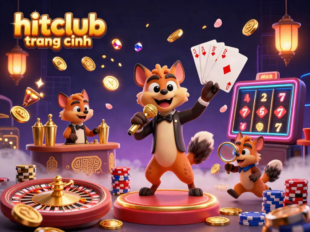 Engage in thrilling fun with hitclub trang chính as hyenas deliver laughs, drinks, and excitement in a vibrant casino scene.