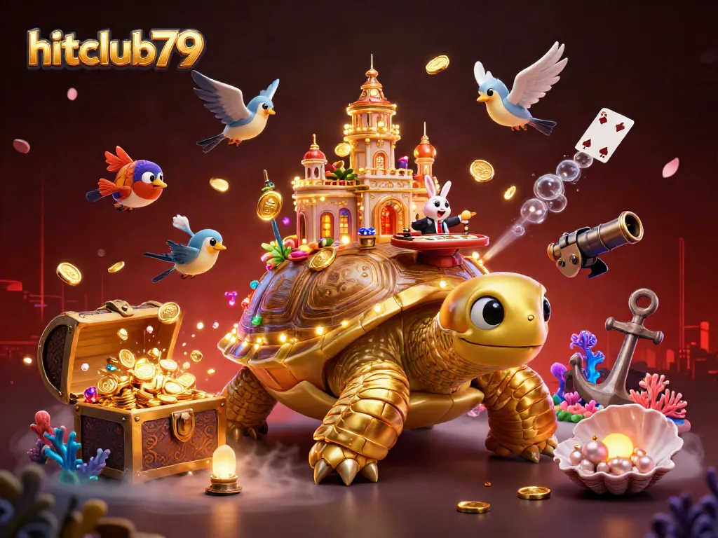 Experience winning strategies at hitclub79 in a vibrant casino scene filled with gold, treasures, and excitement.