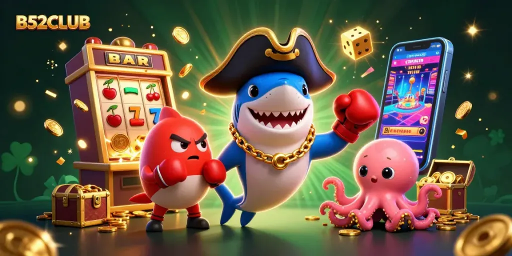 Experience thrilling slots with B52CLUB, featuring vibrant characters and jackpot excitement!