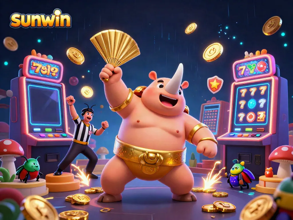 Experience thrilling gameplay at sunwin with vibrant slot machines and charismatic beetles.