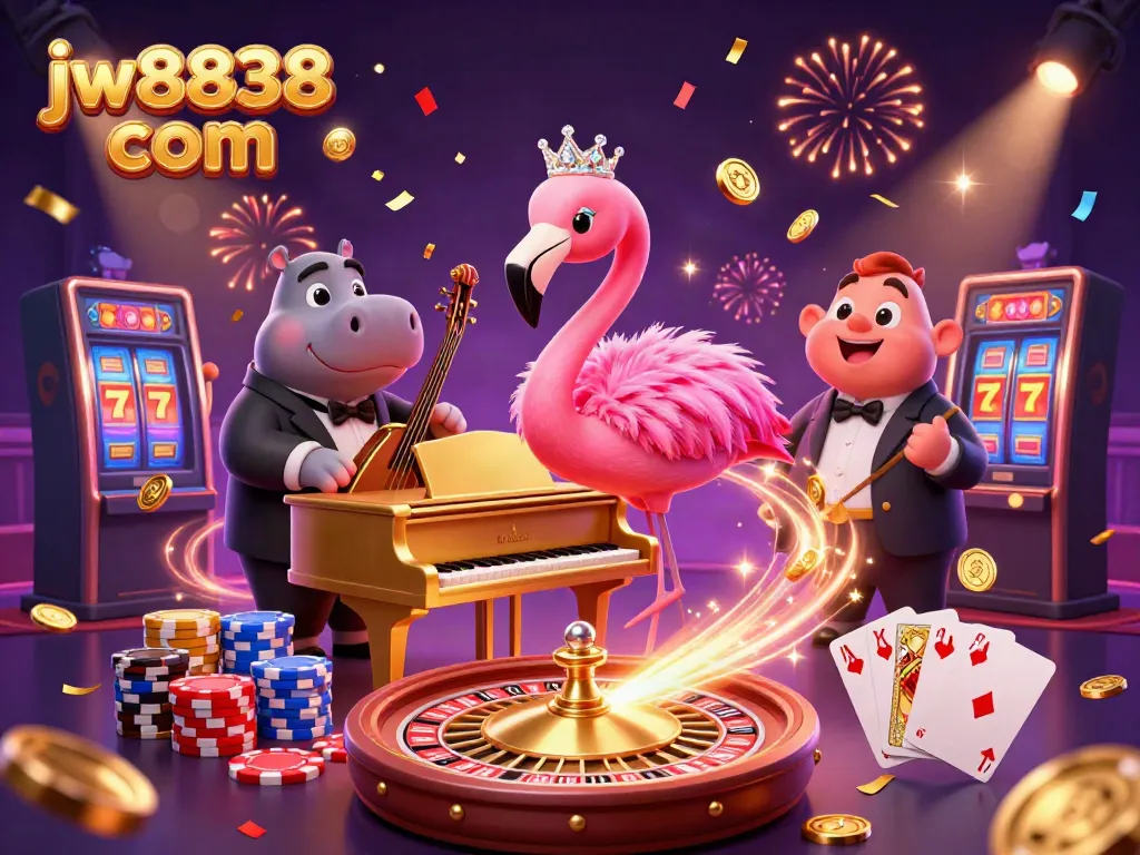 Experience the excitement at jw8838 com with vibrant casino gaming elements and party atmosphere.