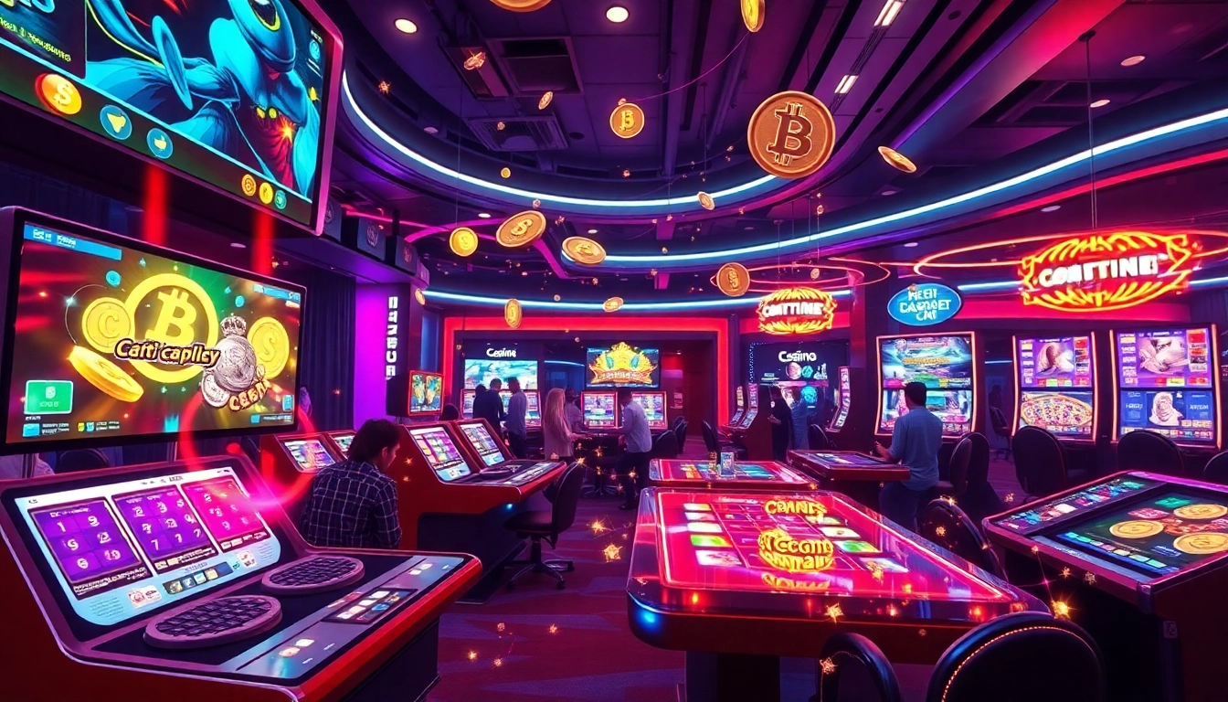 Le casino crypto offre une expérience de jeu immersive avec des joueurs et des symboles numériques dynamiques.