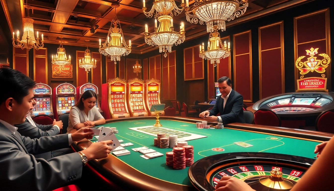 Players engaging in a thrilling high-stakes poker game at the luxurious qq888 casino.