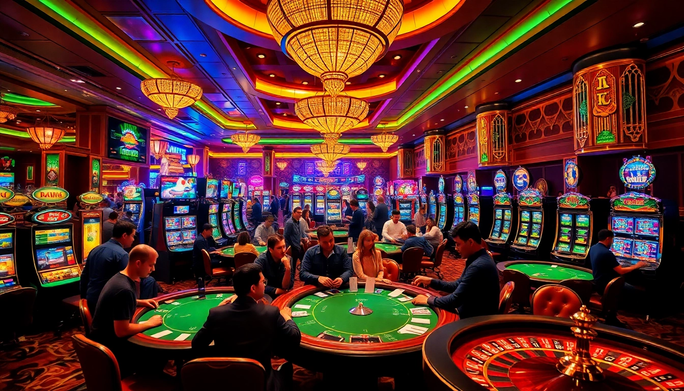 Exciting casino gaming scene showcasing thrills at https://siu88.best/ with poker, slots, and roulette.