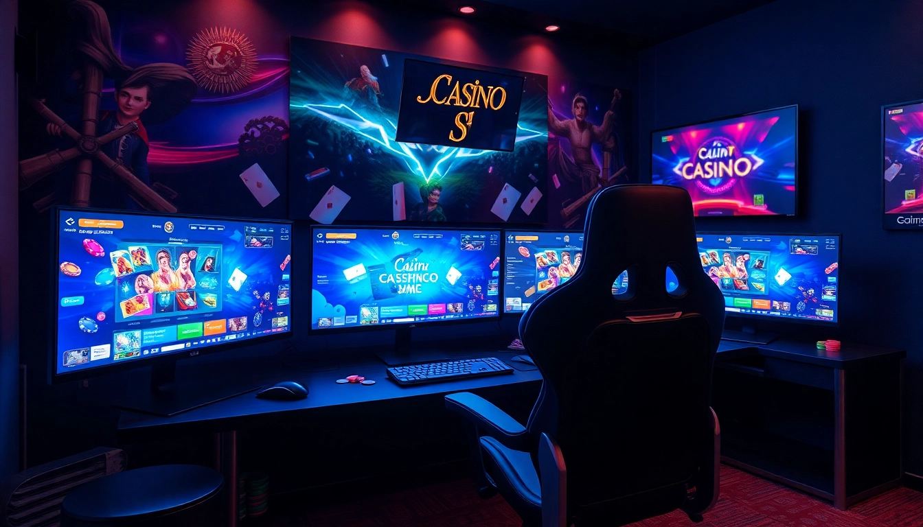 Jouer à meilleur casino en ligne avec un superbe bureau de jeu et des écrans remplis de jeux colorés