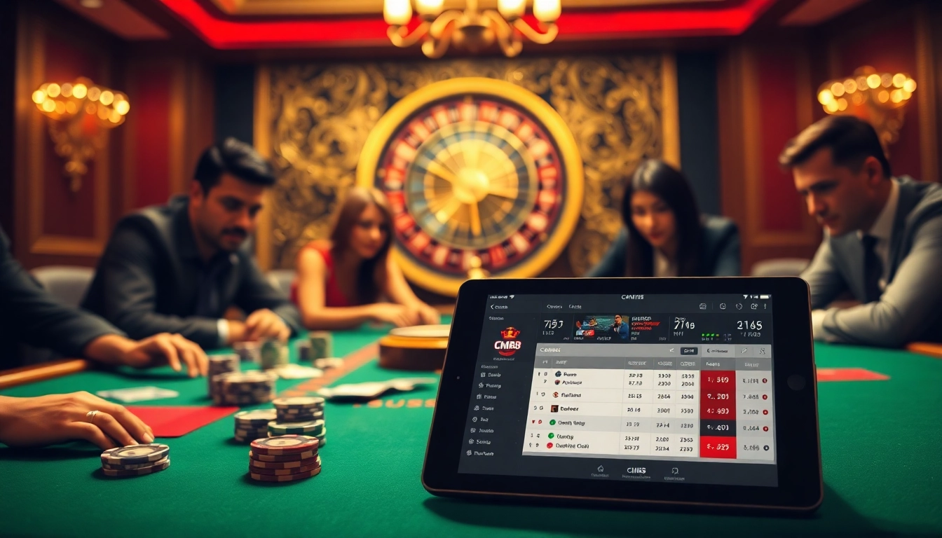 Experience the thrilling world of CM88 gambling in a luxurious casino setting.