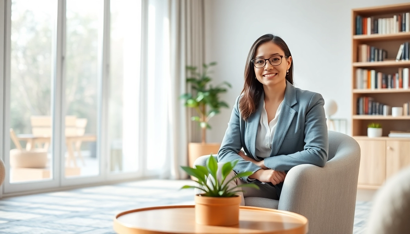 Illustration of a counseling session discussing depression symptoms in a calming office.
