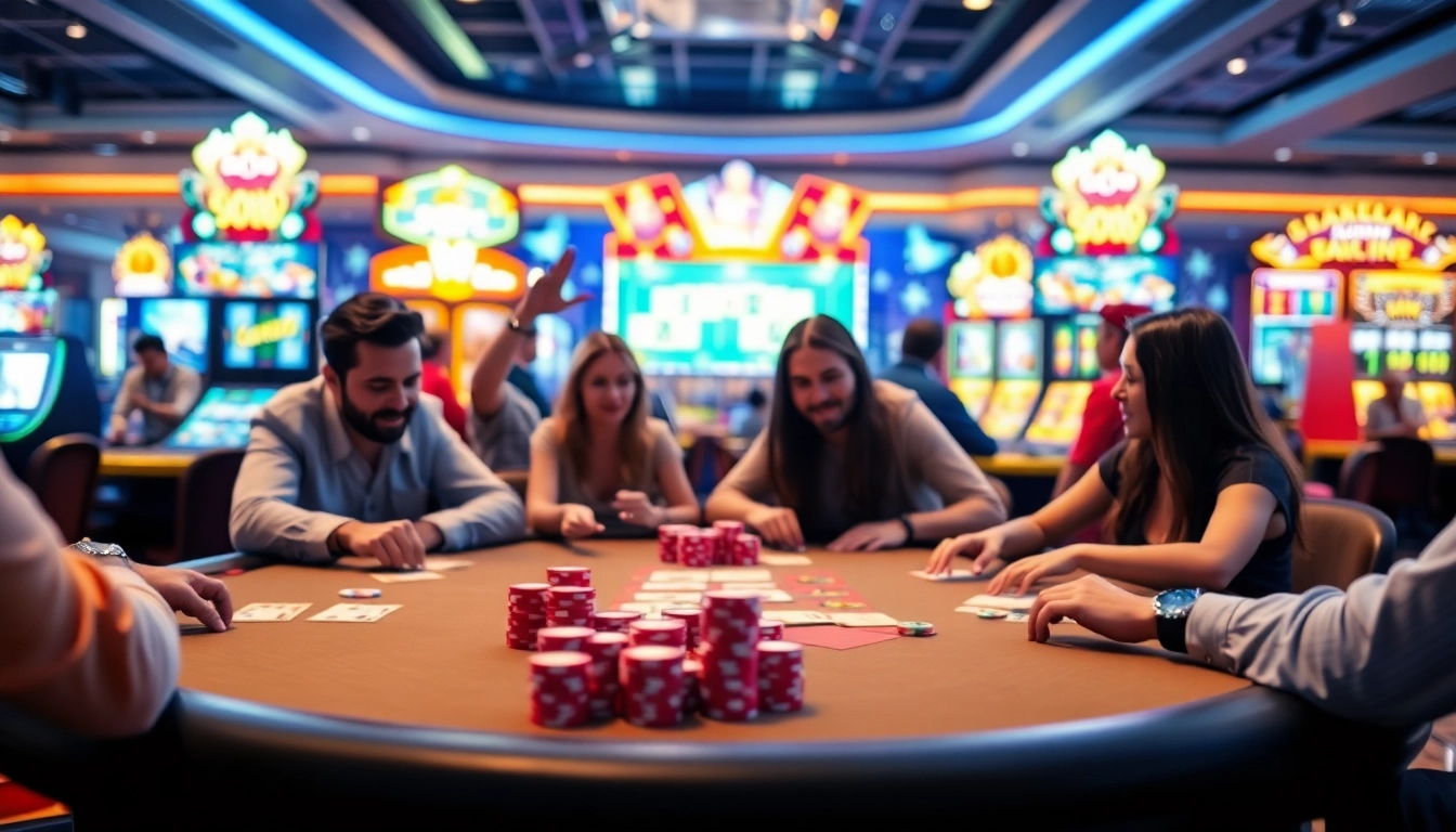 Jouer à des jeux de casino en ligne, ambiance dynamique et énergique. related image